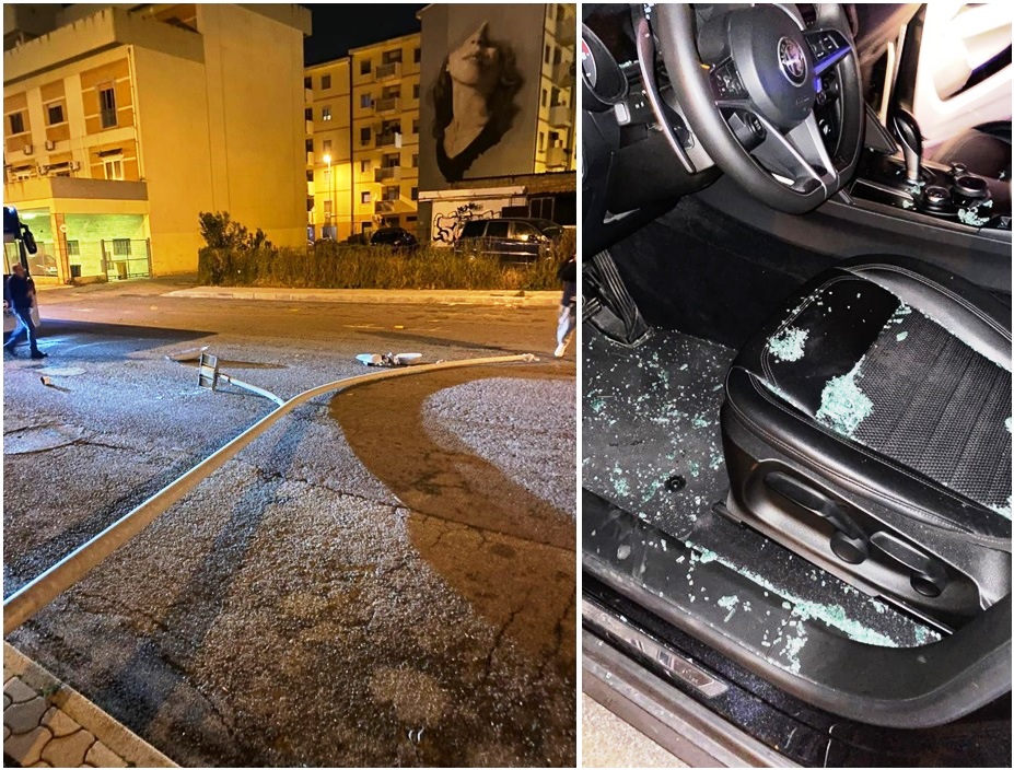 maltempo reggio calabria vento abbatte lampione