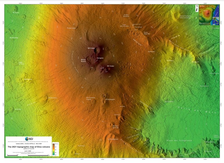 mappa topografica etna 2021