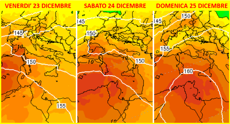 previsioni meteo natale 2022 caldo record italia