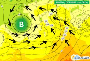 previsioni meteo sabato 3 dicembre 2022