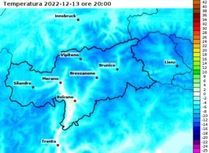 temperature alto adige 13 dicembre