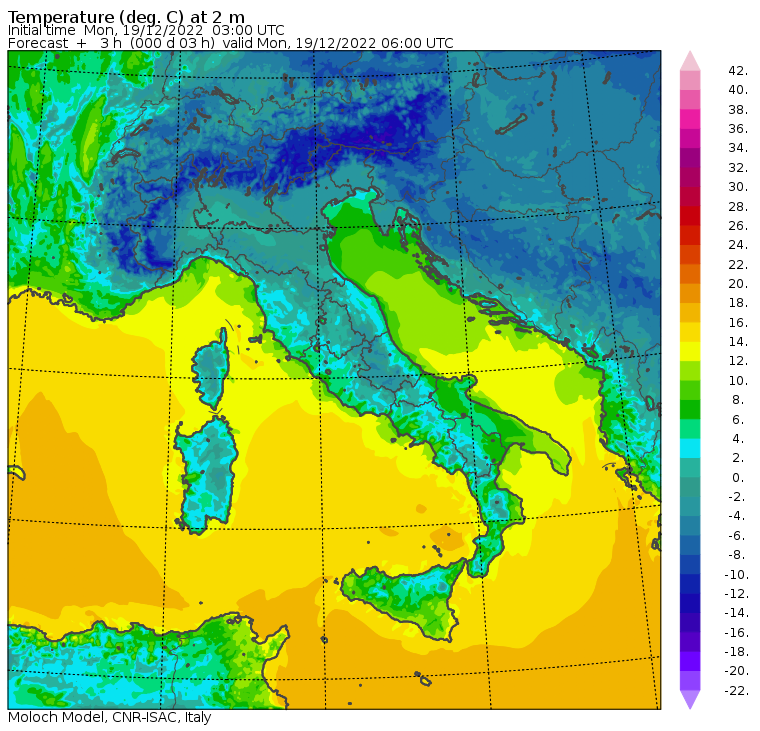 temperature minime oggi
