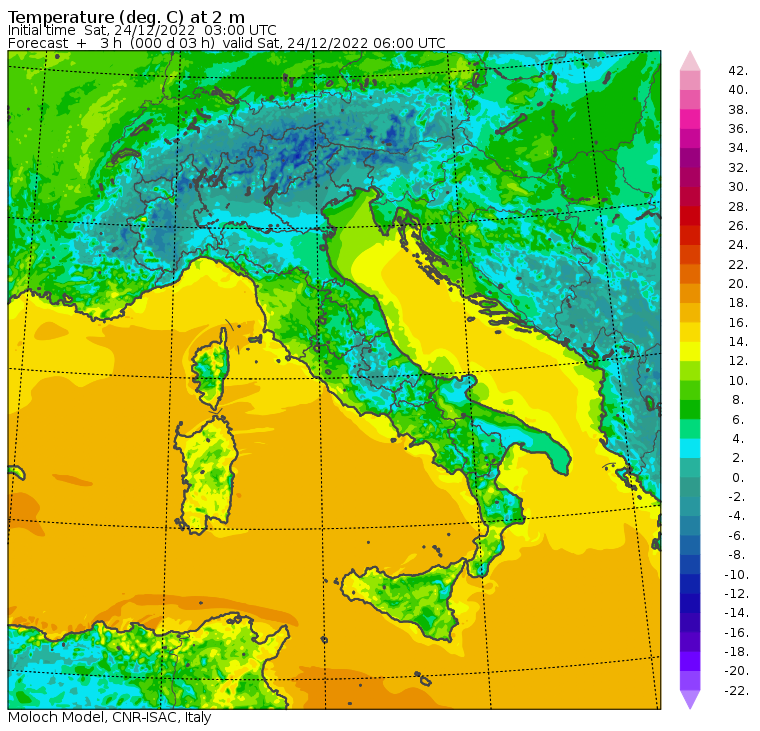 temperature minime oggi