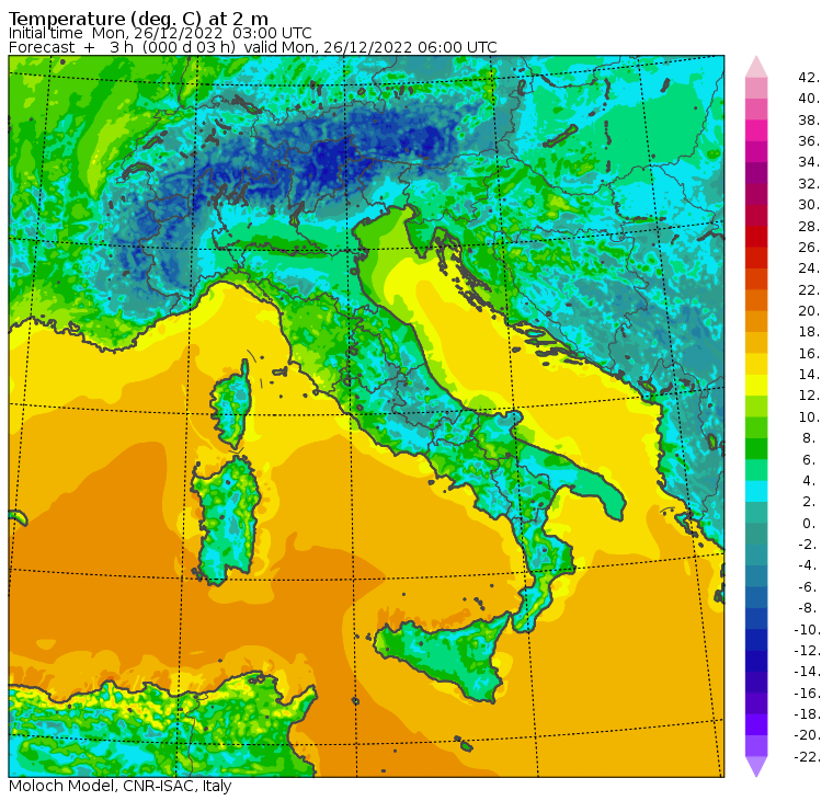 temperature minime oggi
