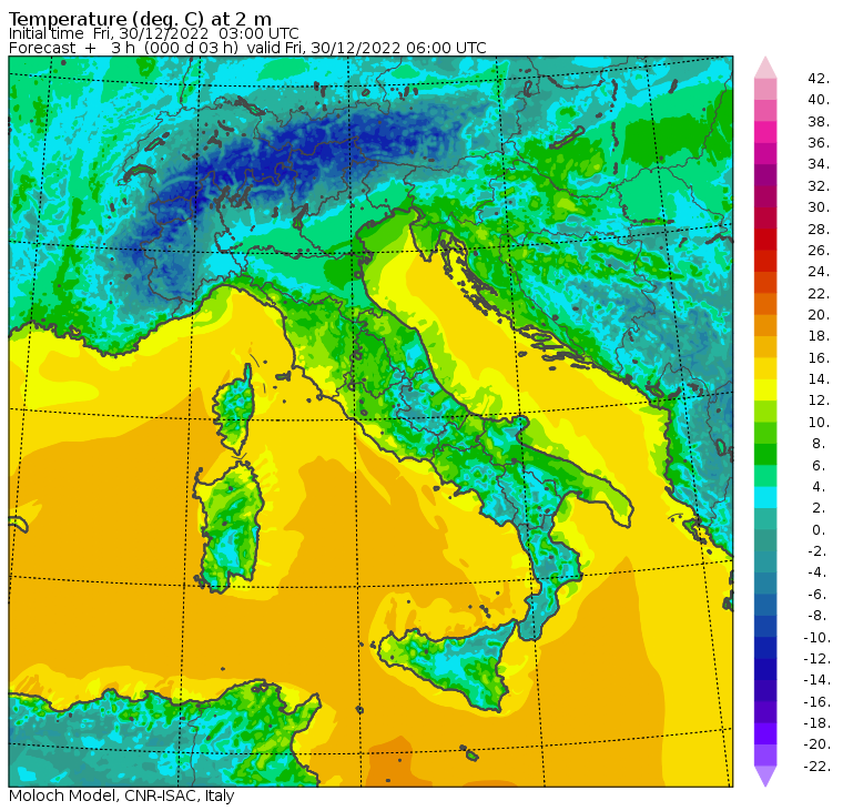 temperature minime oggi