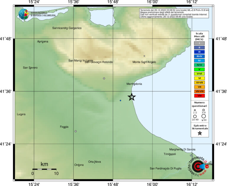 terremoto foggia golfo manfredonia