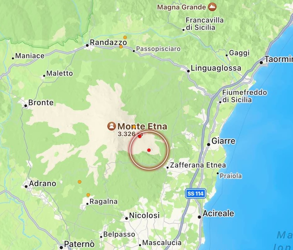 terremoto zafferana etnea