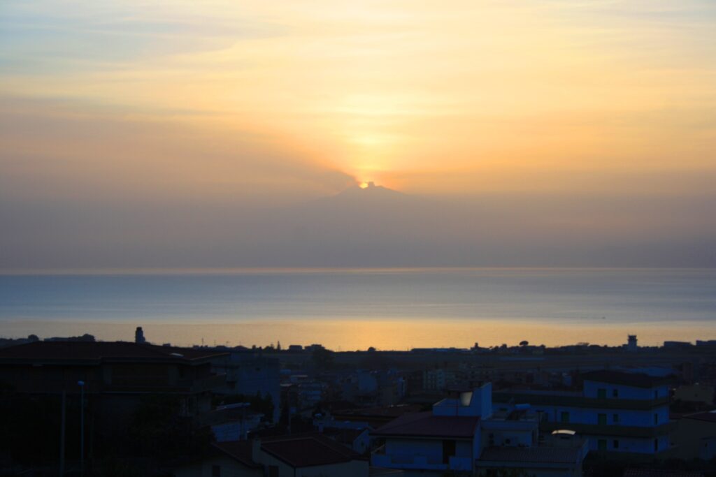 tramonto etna 8 dicembre 2022