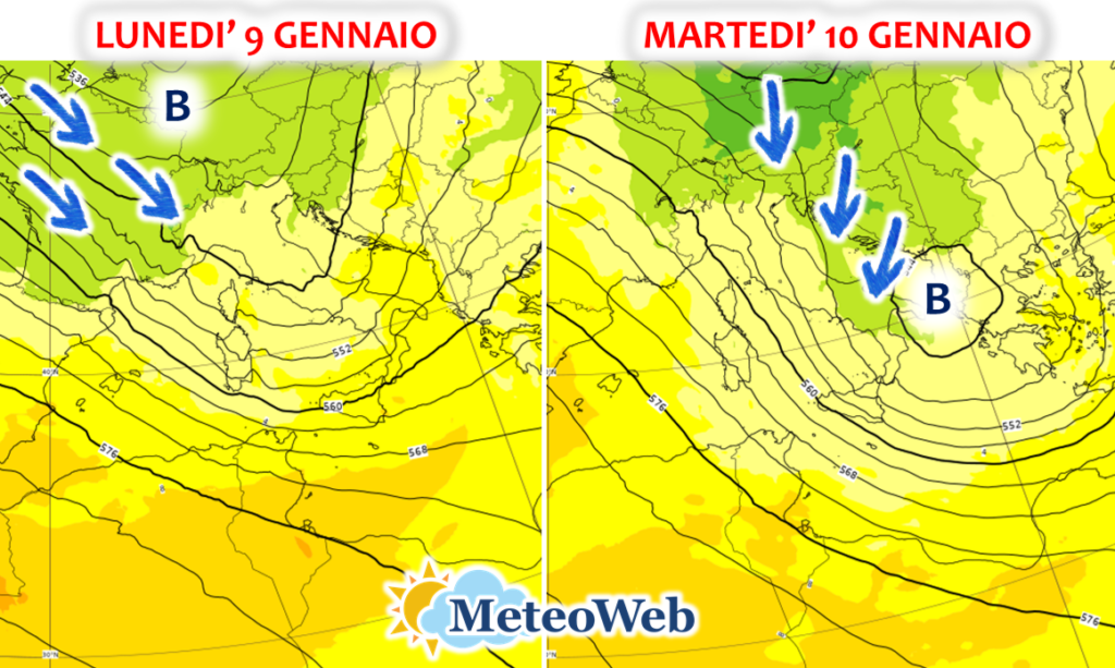 allerta meteo ciclone constantin italia