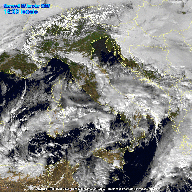 animazione satellite italia 25 gennaio 20023