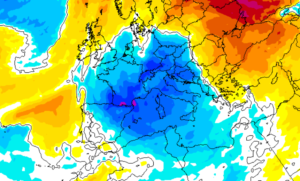 anomalia termica europa sabato 21 gennaio sera