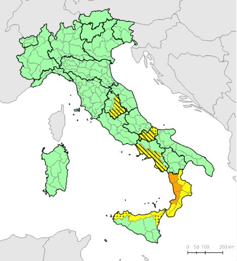 bollettino meteo protezione civile 10 gennaio 2