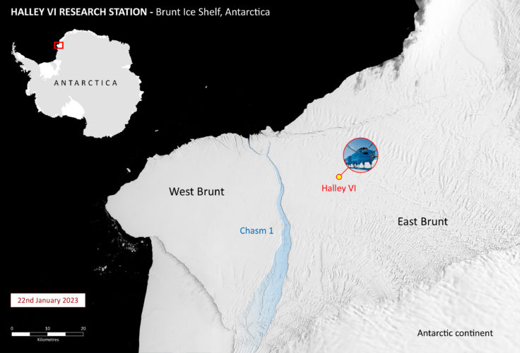 iceberg antartide brunt barrier
