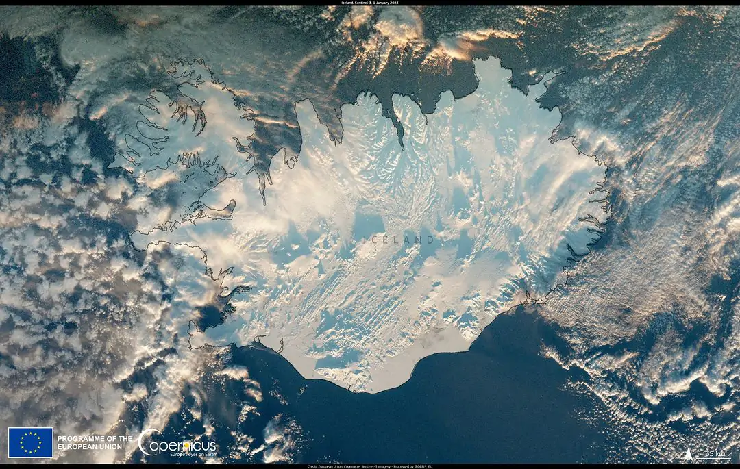 islanda gelo neve 1 gennaio 2023