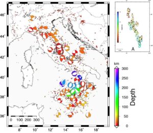 meccanismi focali terremoti italia 2015-2022