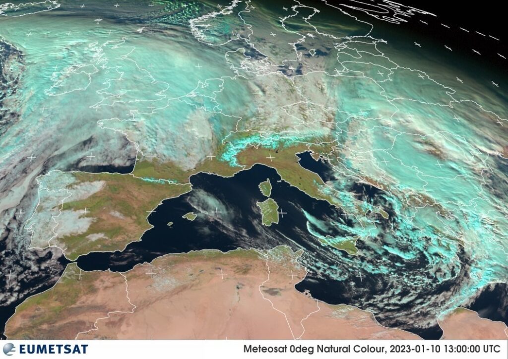 satellite meteo italia 10 gennaio 2023
