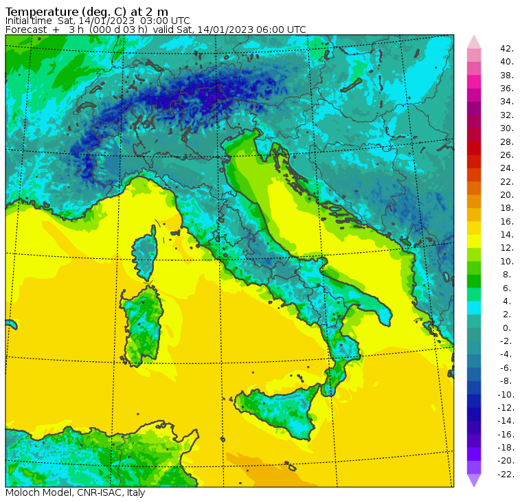 temperature minime oggi