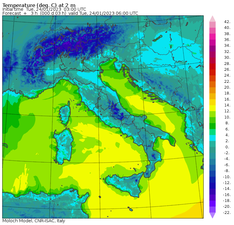 temperature minime oggi