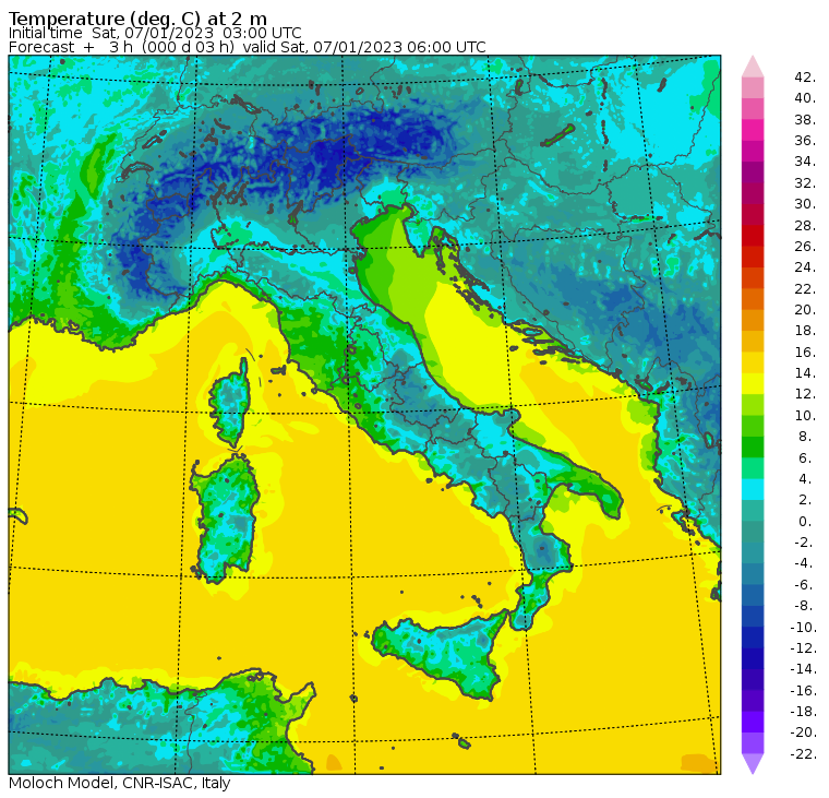 temperature minime oggi