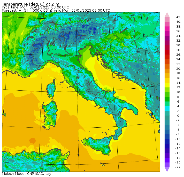 temperature minime oggi