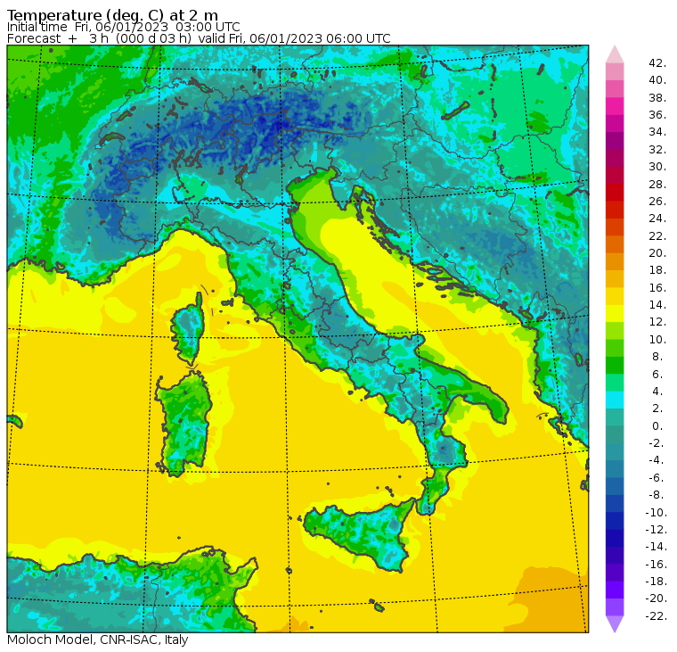 temperature minime oggi