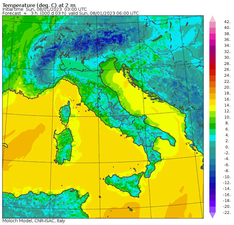 temperature minime oggi