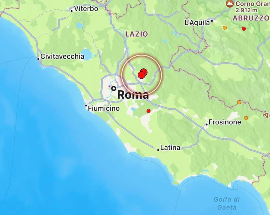 terremoto guidonia lazio
