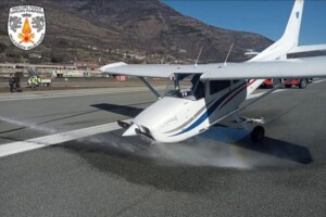 aereo danneggiato aosta