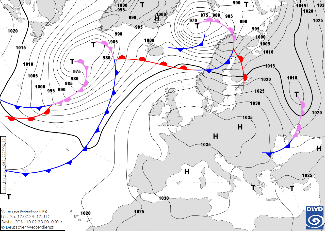 meteo europa 12 febbraio 2023