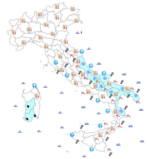 bollettino meteo protezione civile 5 febbraio