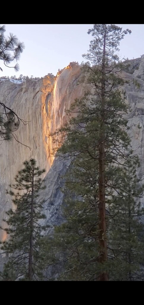 cascata di fuoco yosemite