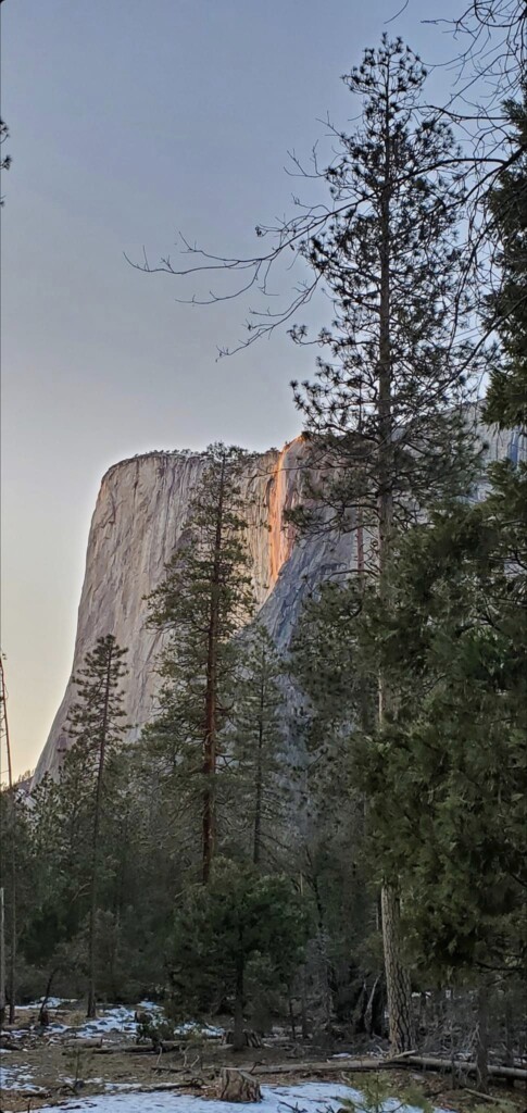cascata di fuoco yosemite