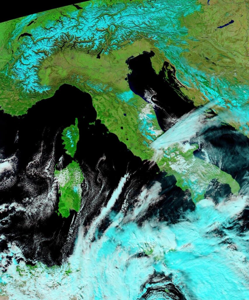 italia dal satellite 10 febbraio 2023