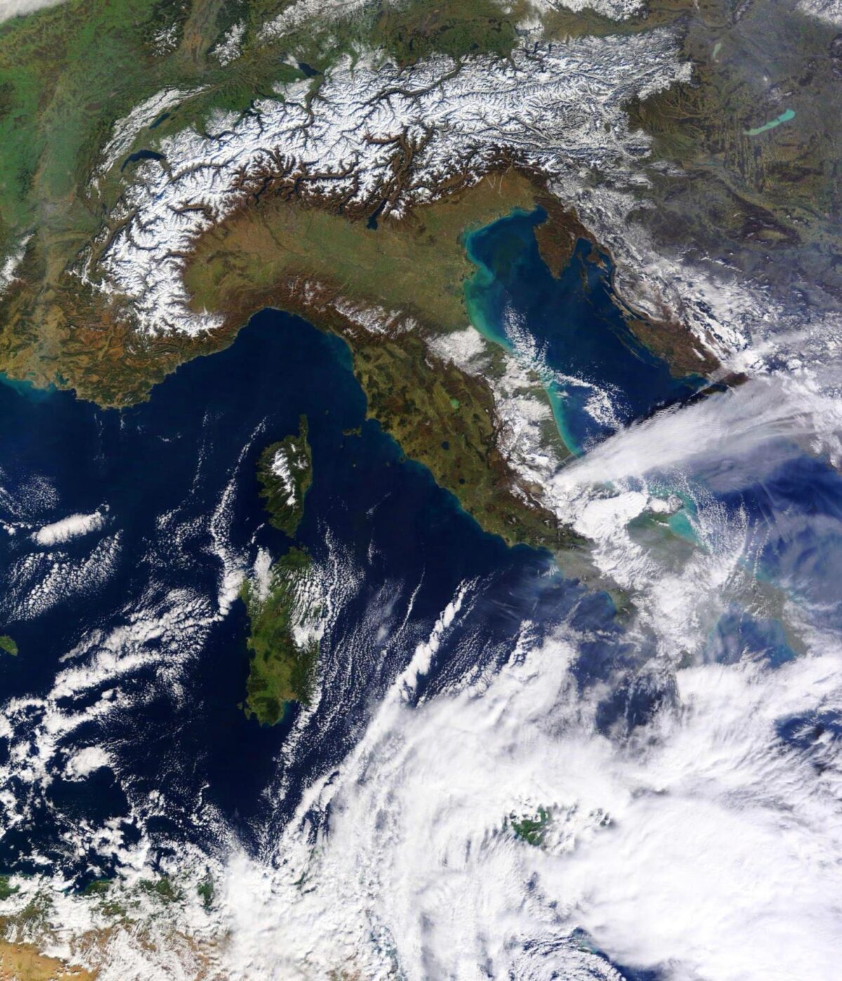 italia dal satellite 10 febbraio 2023