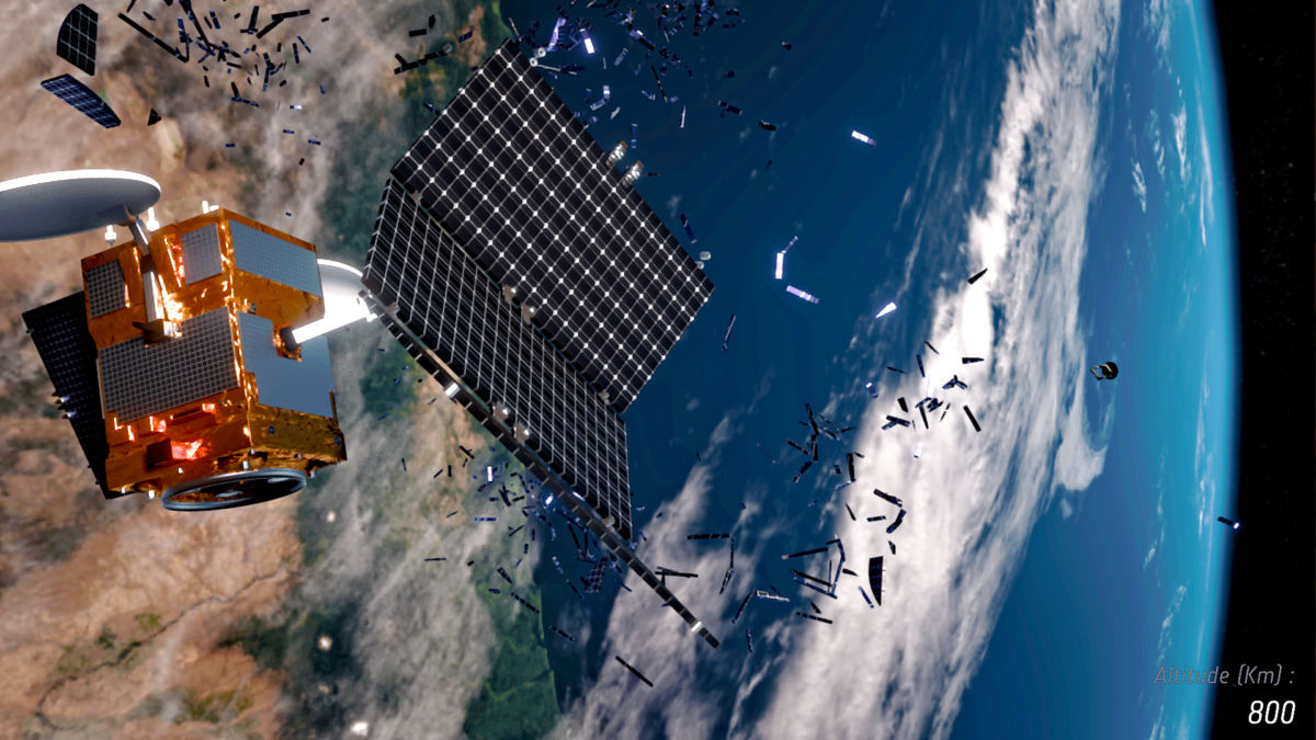 satellite frammenti orbita detriti spaziali
