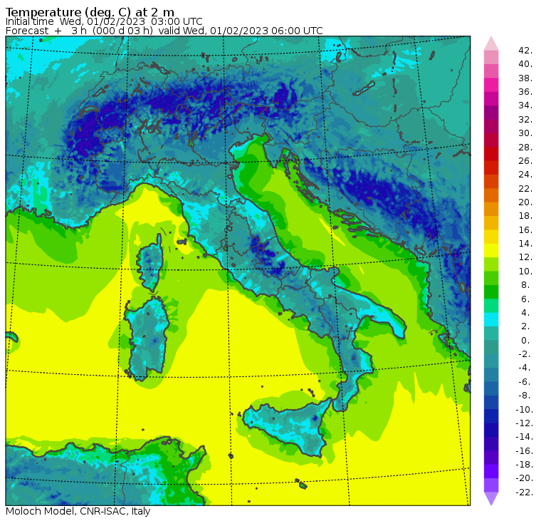 temperature minime oggi