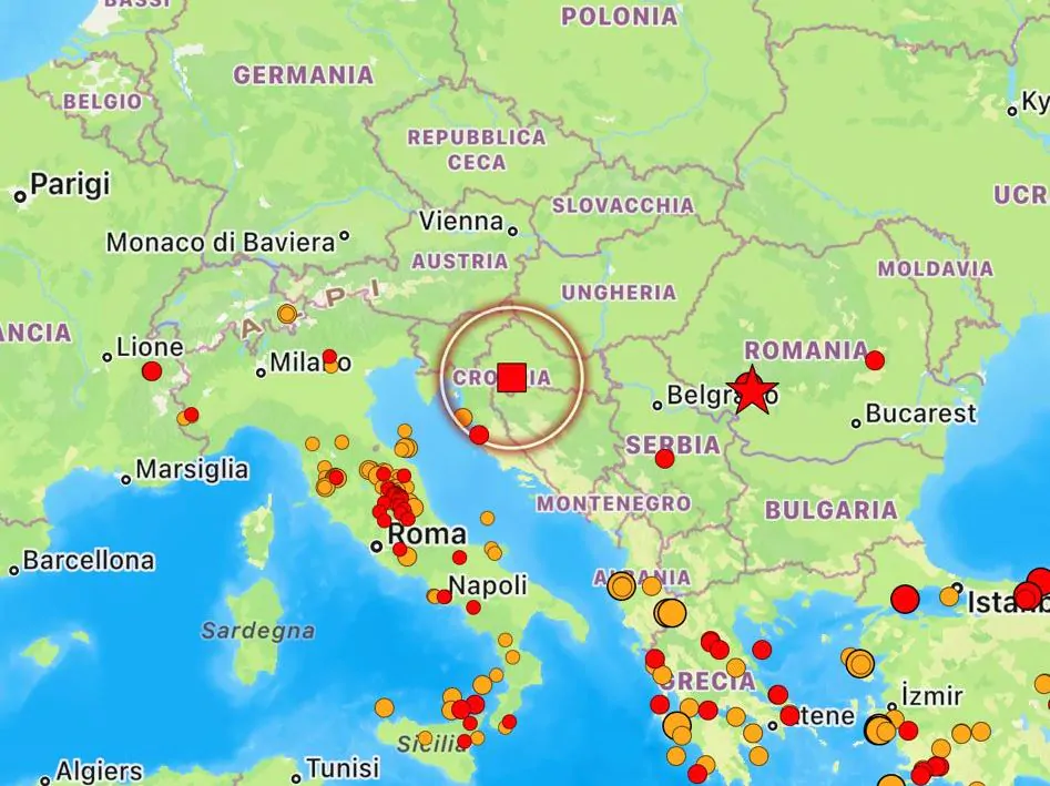 terremoto croazia oggi
