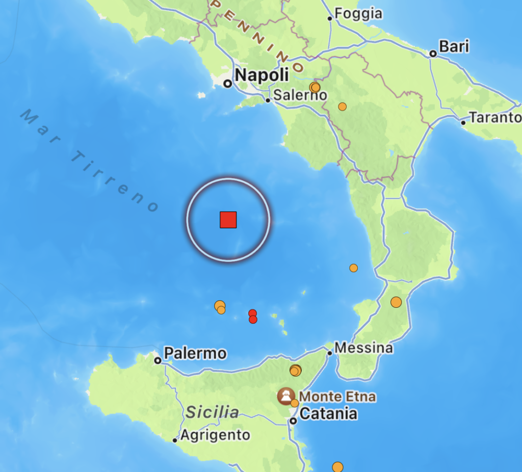 terremoto tirreno
