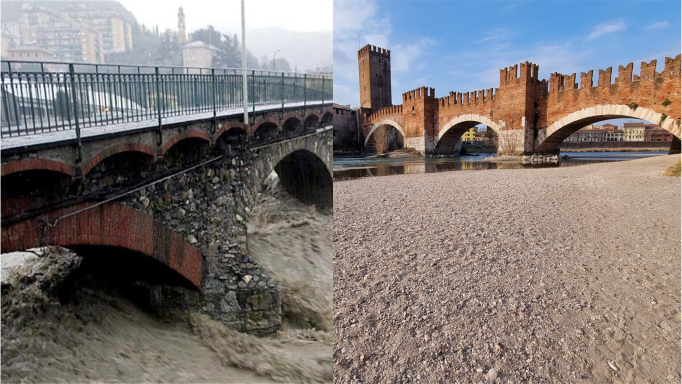 Rischio idrogeologico e grave siccità Nord Italia