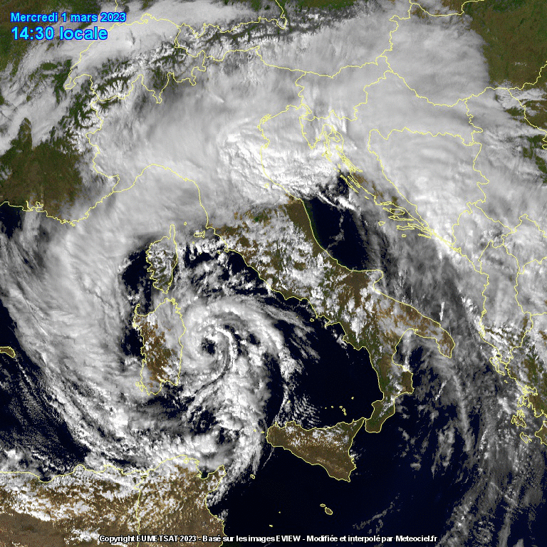 animazione satellitare ciclone mediterraneo juliette
