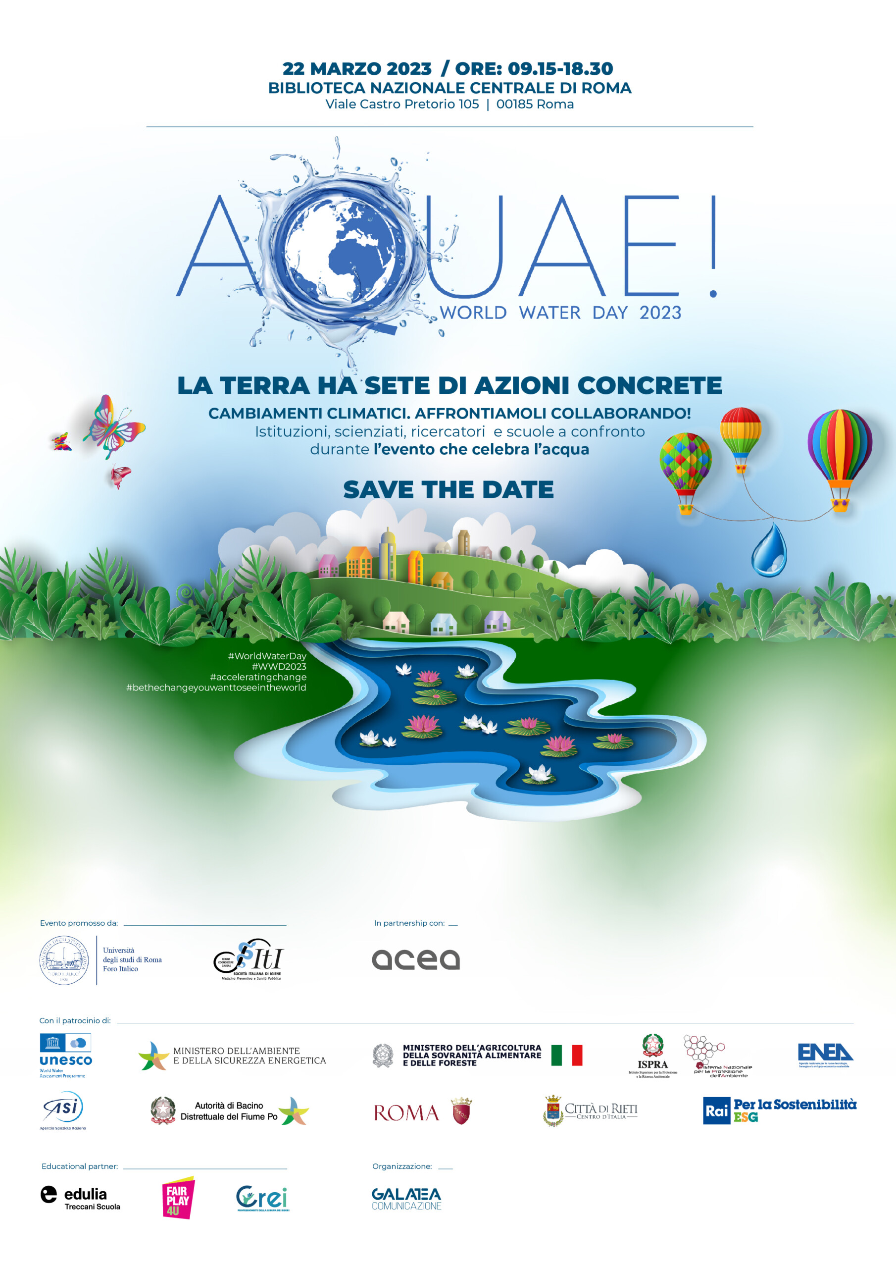 evento AQUAE world water day 2023