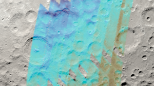 mappa polo sud luna acqua
