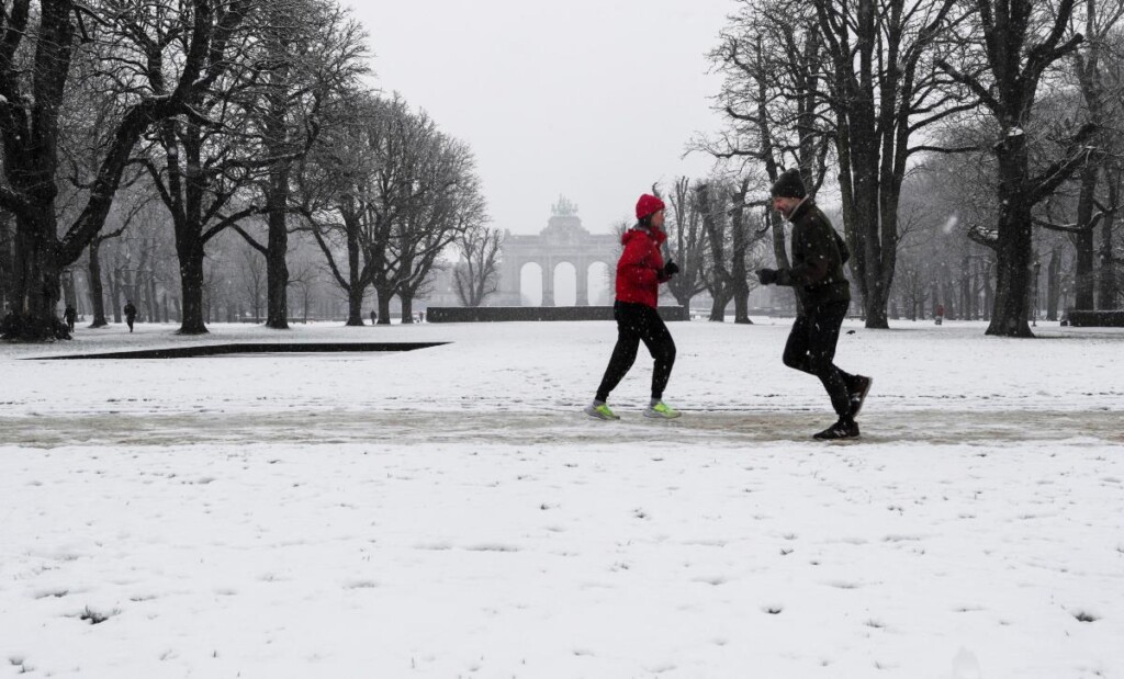 neve bruxelles belgio