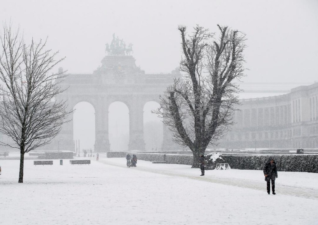 neve bruxelles belgio