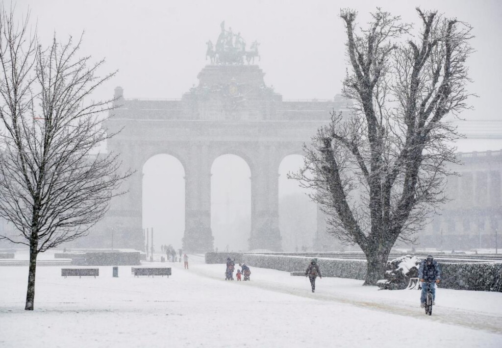 neve bruxelles belgio