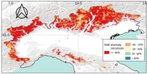 nord italia siccità neve