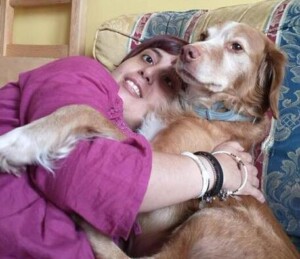 Ragazza non vedente cane guida