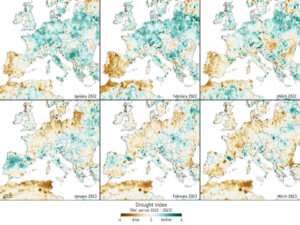 siccità europa gennaio-febbraio 2023