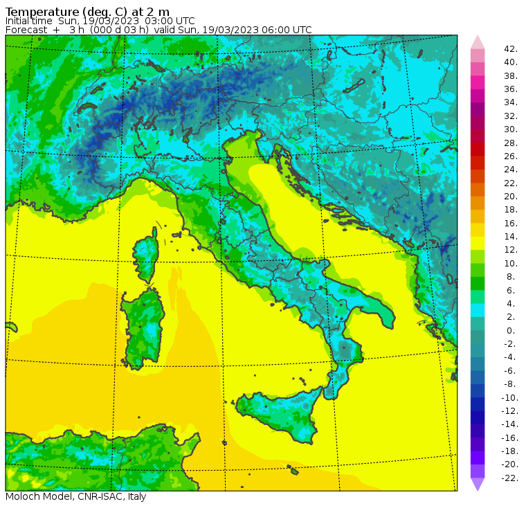 temperature minime oggi