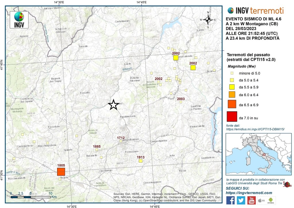 terremoto campobasso molise